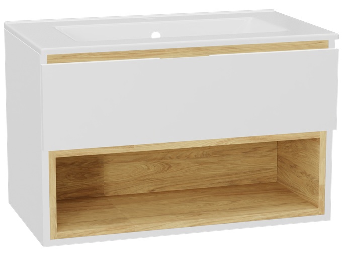 Sada korpus skříňky Excellent Tuto 2.0 MLEX.2171.800.WHBL, umyvadlo Excellent As CEEX.3617.800.WH, MLEX.2151.800.01.WH