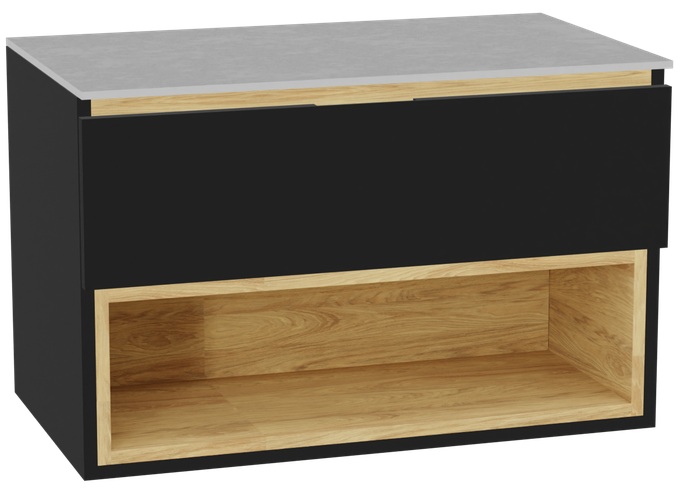 Sada korpus skříňky Excellent Tuto 2.0 MLEX.2171.800.BKBL, deska na skříňku Excellent Tuto 2.0 MLEX.2116.800.SJ, MLEX.2151.800.01.BK