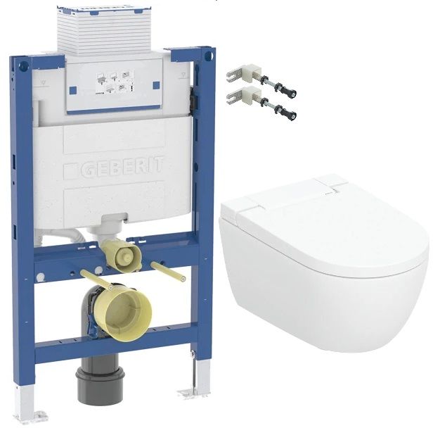 Sada bidetové wc Geberit AquaClean 146.350.01.1, podomítkový WC modul Geberit Duofix 111.003.00.2, 111.815.00.1