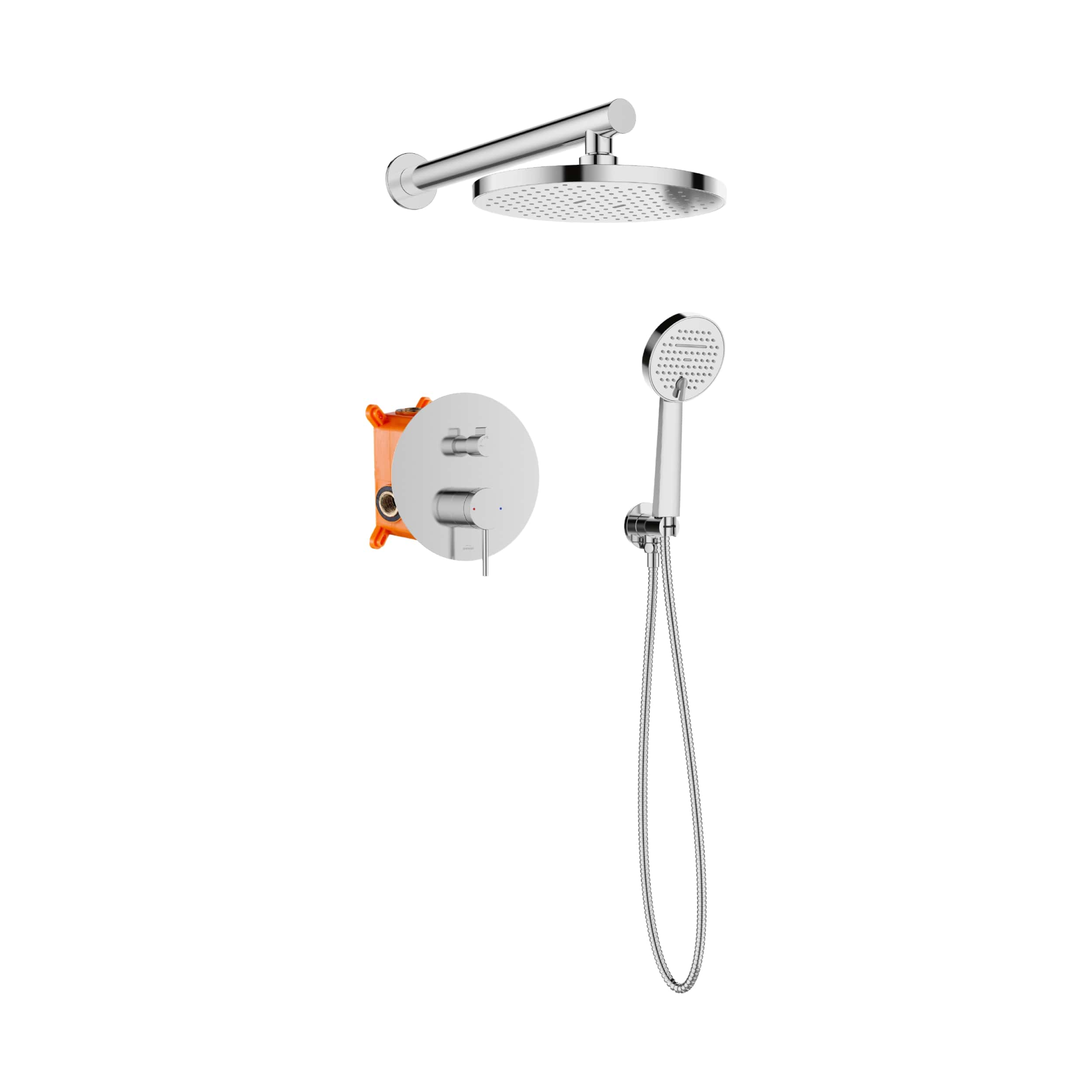 Invena Kalitea sprchová sada pod omítku s dešťovou sprchou chrom BS-72-001