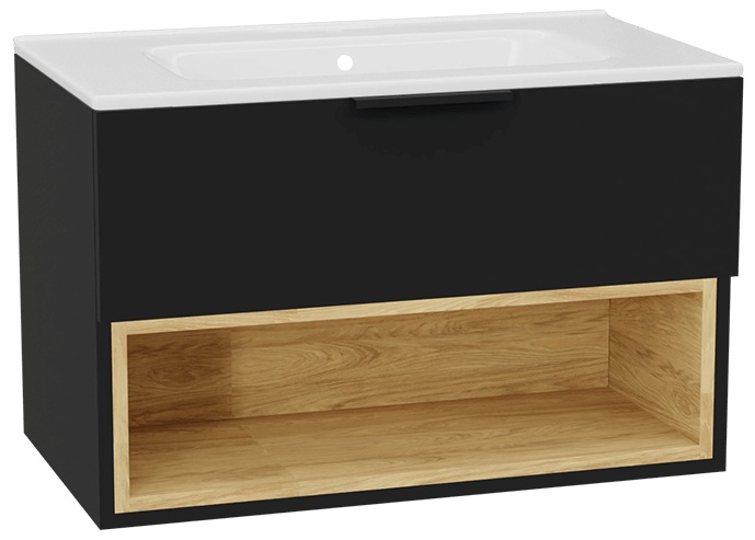 Sada korpus skříňky Excellent Tuto 2.0 MLEX.2171.800.BKBL, umyvadlo Excellent Pik CEEX.6517.800.WH, MLEX.2151.800.02.BK