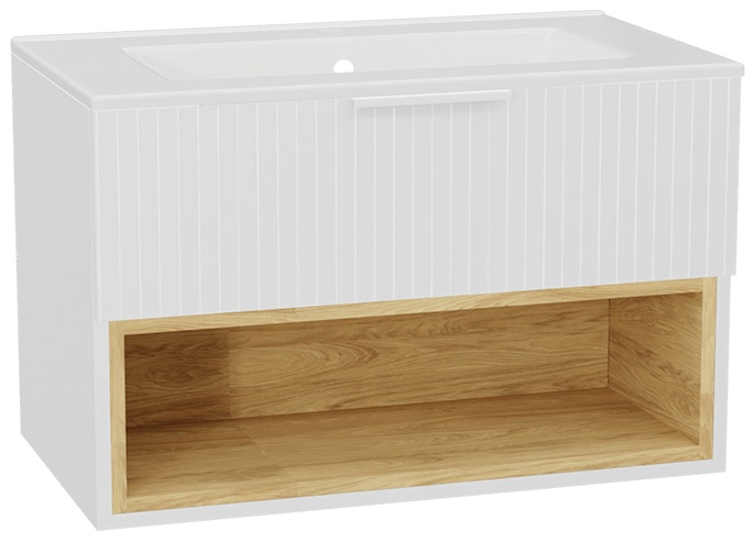 Sada korpus skříňky Excellent Tuto 2.0 MLEX.2171.800.WHBL, umyvadlo Excellent As CEEX.3617.800.WH, MLEX.2151.800.03.WH