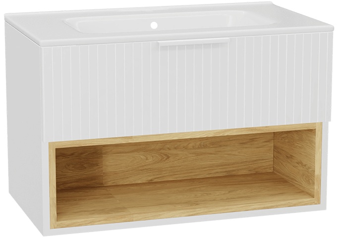 Sada korpus skříňky Excellent Tuto 2.0 MLEX.2171.800.WHBL, umyvadlo Excellent Pik CEEX.6517.800.WH, MLEX.2151.800.03.WH