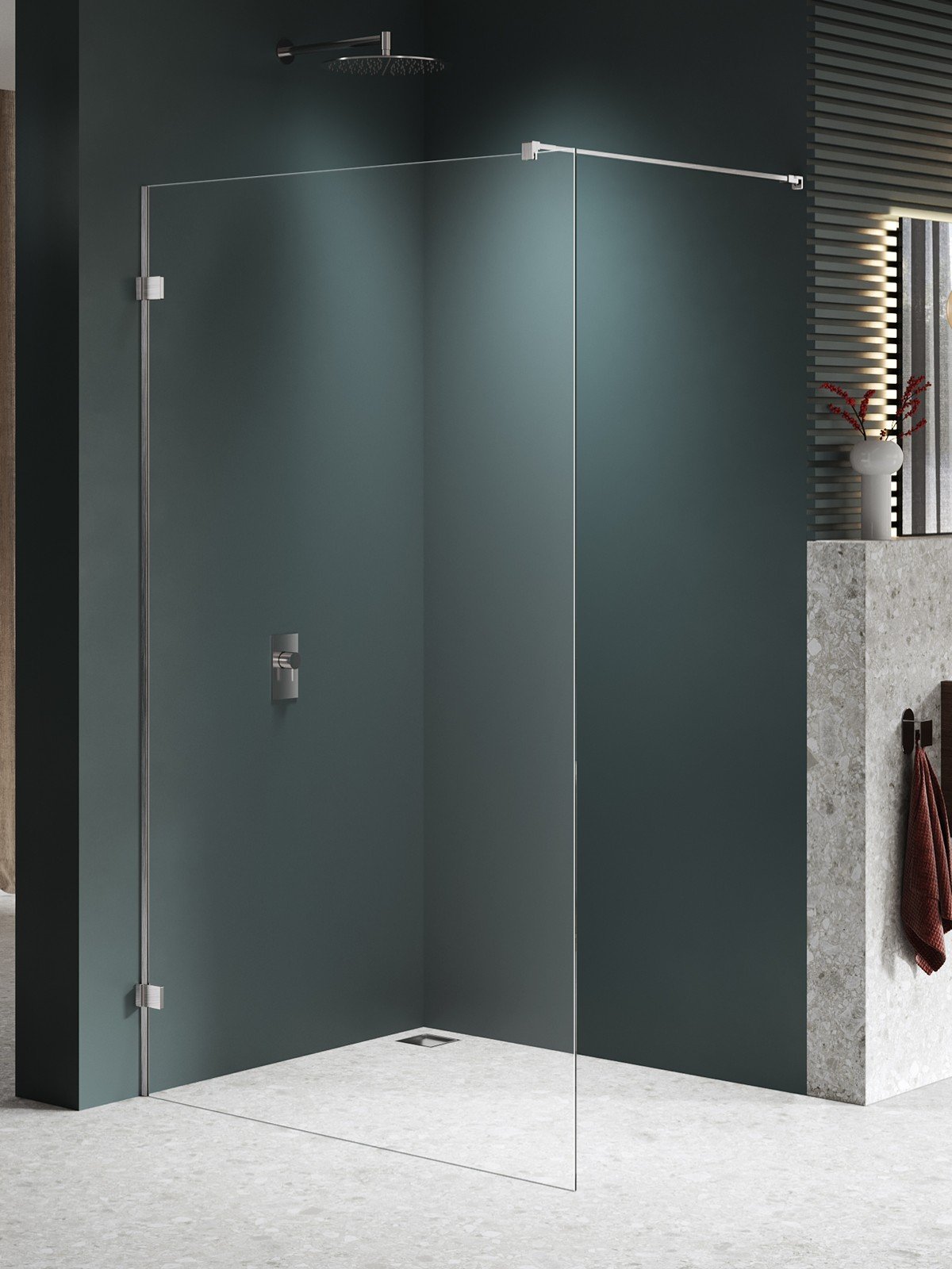 New Trendy Avexa Nickel Brushed sprchová zástěna walk-in 50 cm kartáčovaný/průhledné sklo EXK-8624