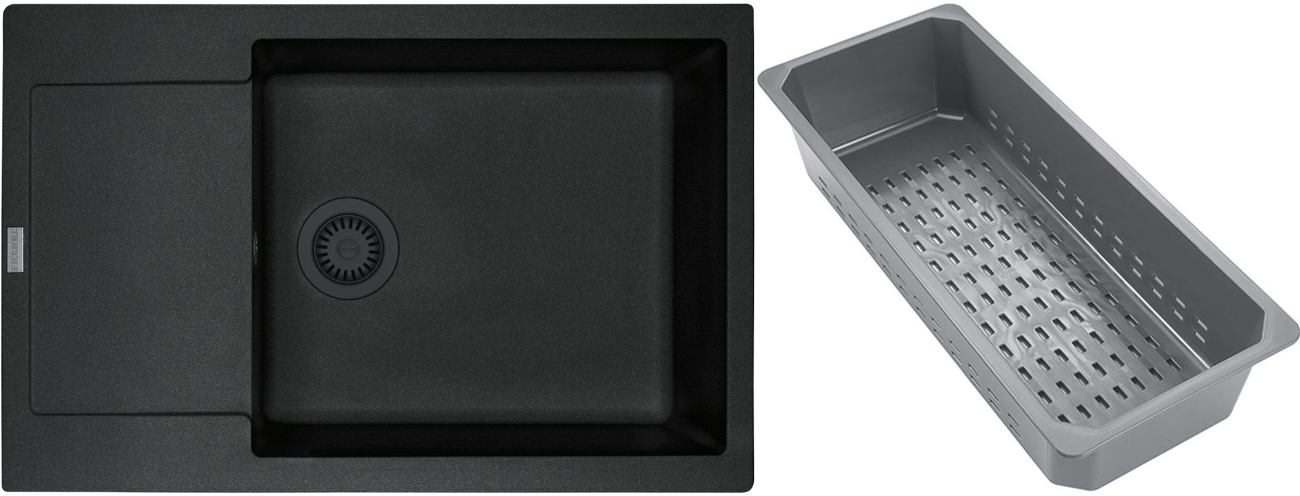 Franke Maris granitový dřez s odkapávací vložkou 78x50 cm šedá/grafitová/onyx 114.0743.092