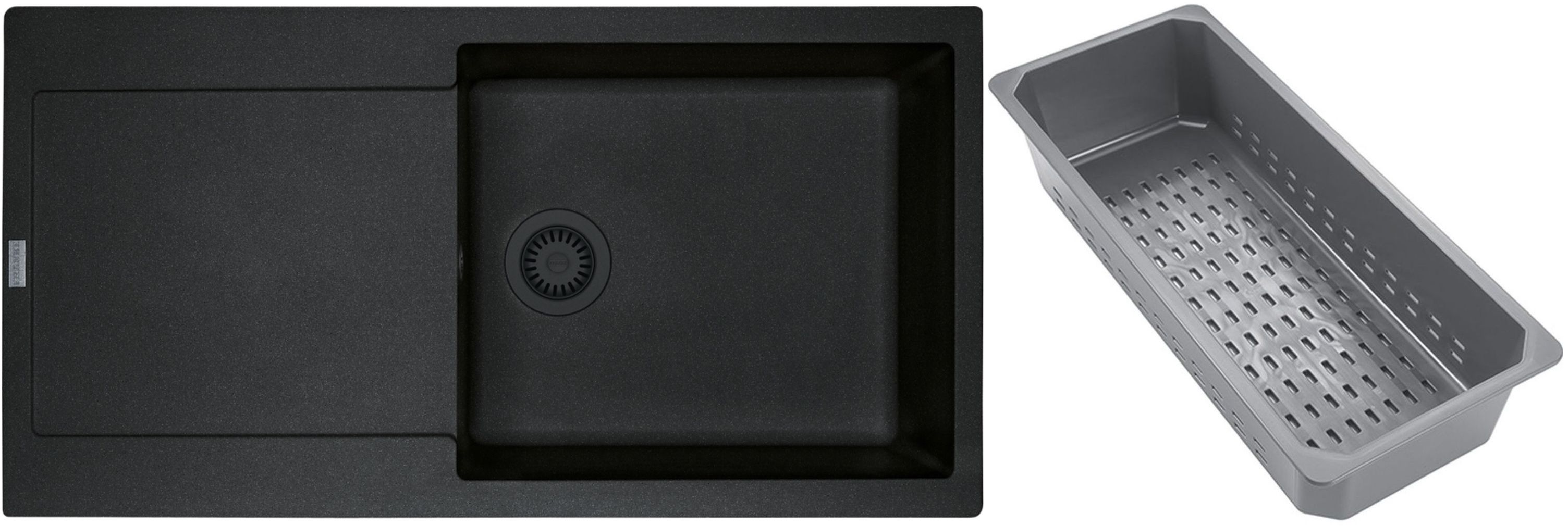 Franke Maris granitový dřez s odkapávací vložkou 97x50 cm šedá/grafitová/onyx 114.0743.093