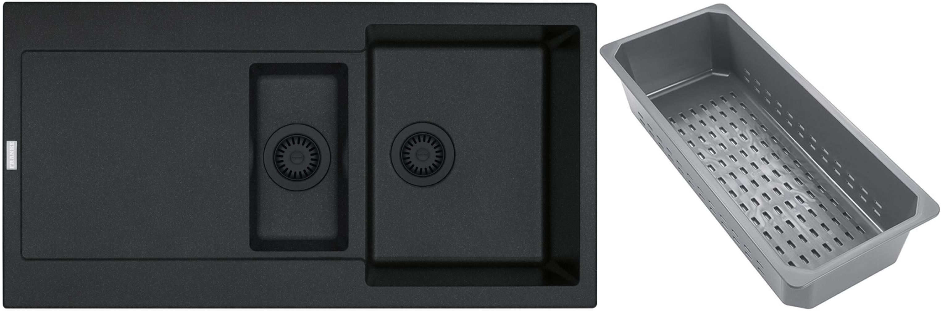 Franke Maris granitový dřez s odkapávací vložkou 97x50 cm šedá/grafitová/onyx 114.0743.095