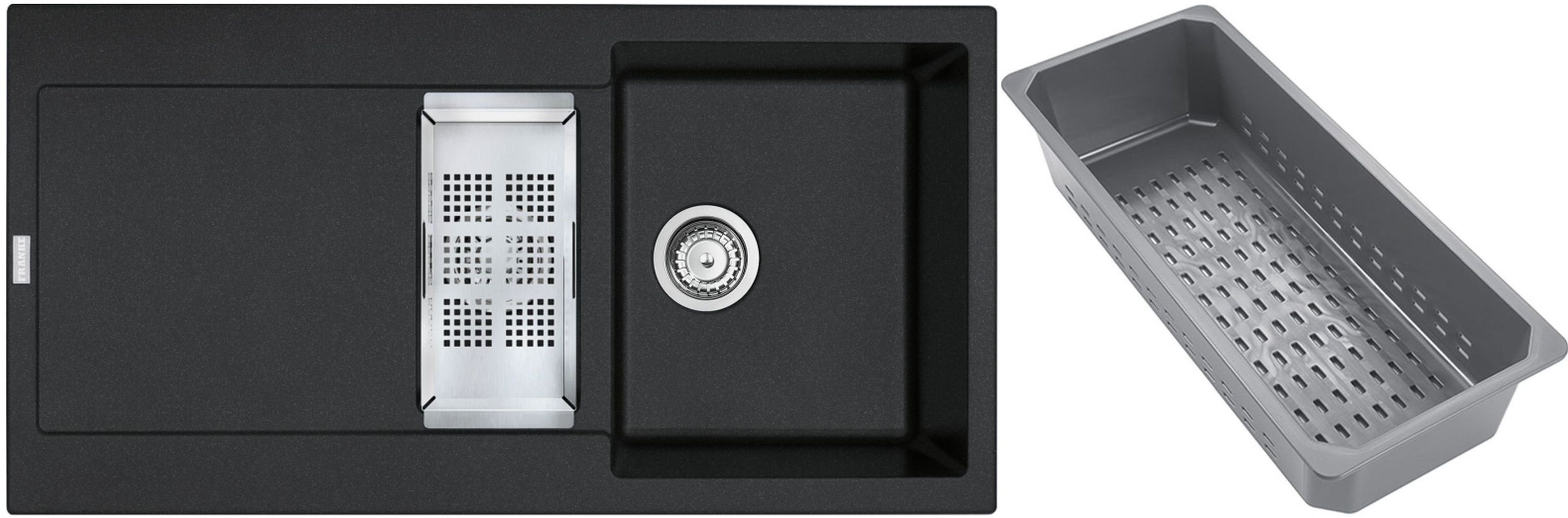 Franke Maris granitový dřez s odkapávací vložkou 97x50 cm šedá/grafitová/onyx 114.0743.076