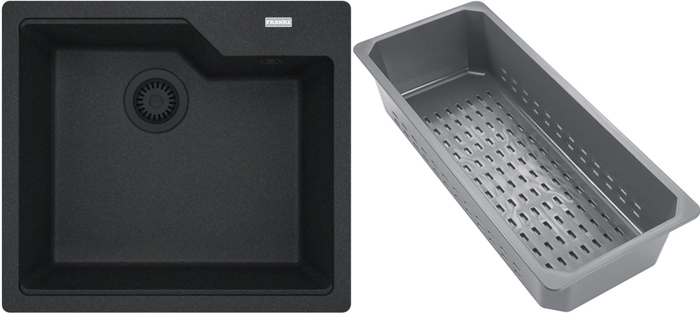 Franke Urban granitový dřez s odkapávací vložkou 56x50 cm šedá/grafitová/onyx 114.0743.096