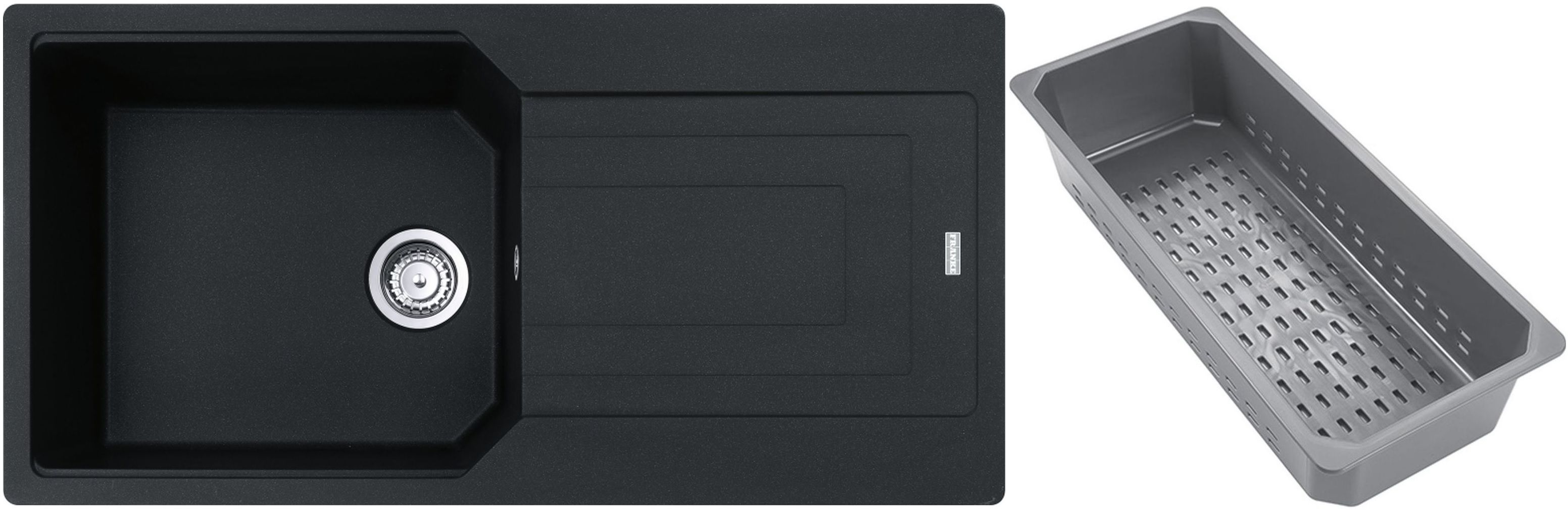Franke Urban granitový dřez s odkapávací vložkou 100x50 cm šedá/grafitová/onyx 114.0743.079