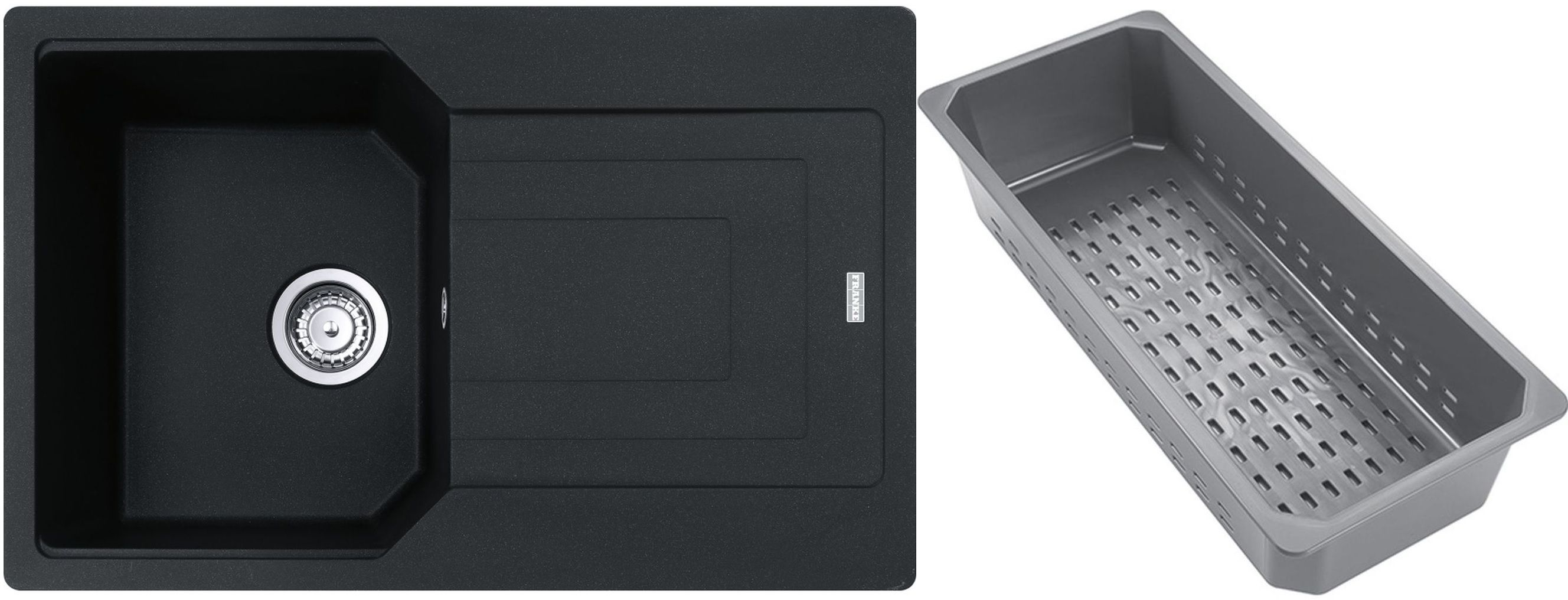 Franke Urban granitový dřez s odkapávací vložkou 78x50 cm šedá/grafitová/onyx 114.0743.077
