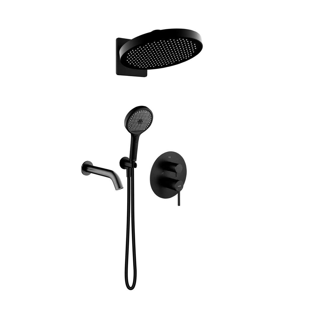 Sada hlavová sprcha Oltens Regna 37009300, vanová baterie Oltens Rann 34111300, 39403300, 39100300, 37109300, 39304300, 37200300