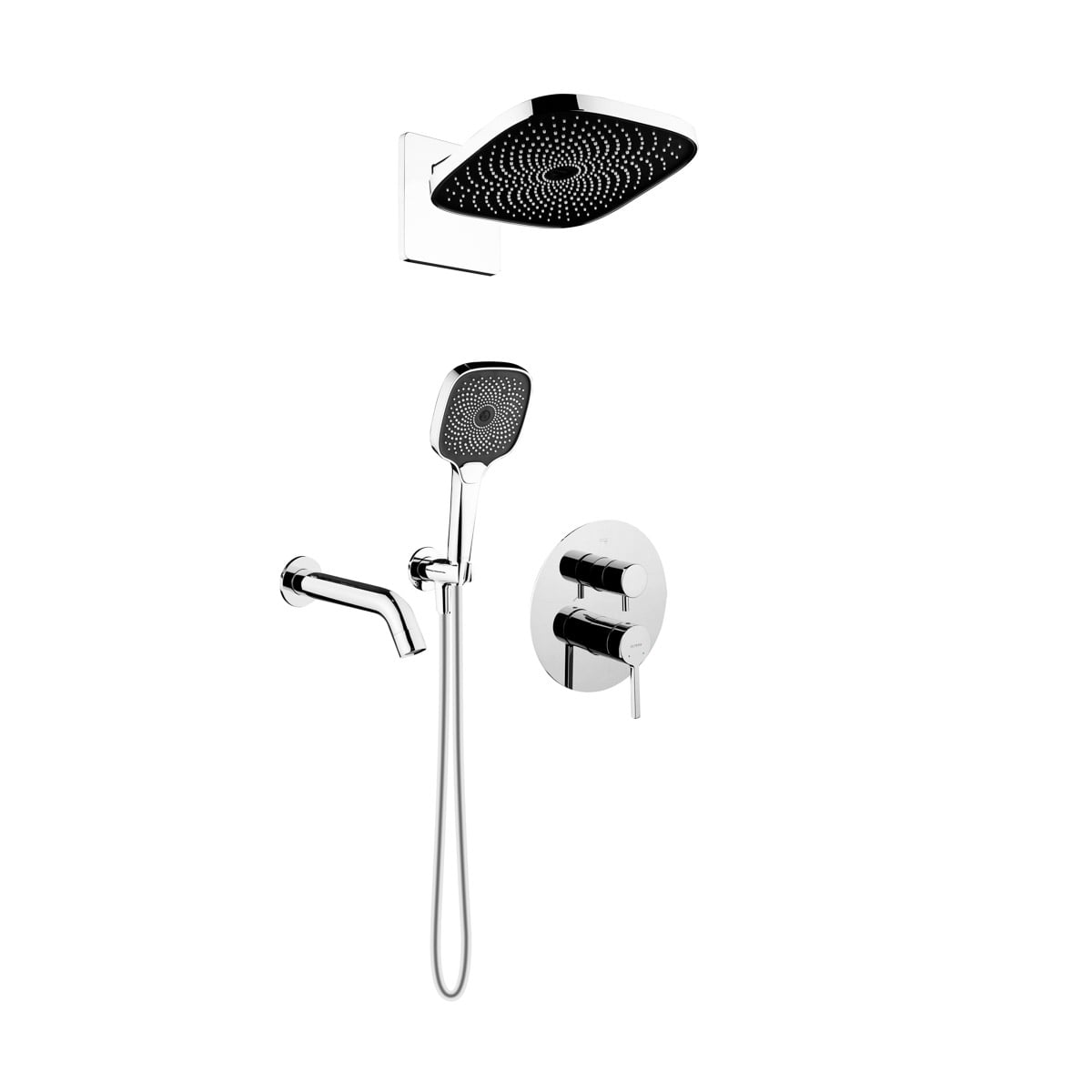 Sada vanová baterie Oltens Rann 34111100, hlavová sprcha Oltens Vann 37008100, 39403100, 39100100, 37108100, 39304100, 37200100