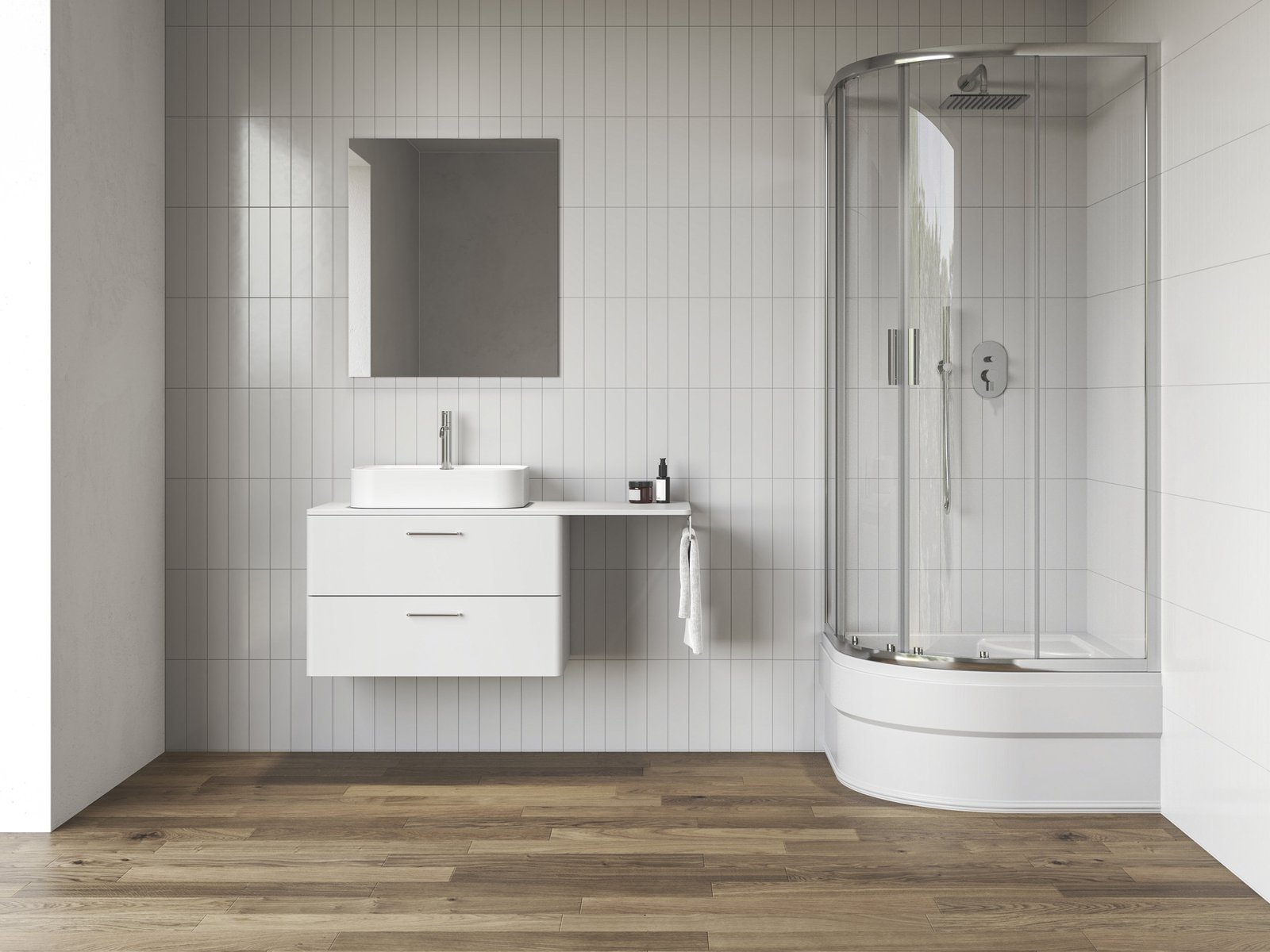 Ravak Blix II sprchový kout 80x80 cm půlkulatá hliník lesk/průhledné sklo 3BM40C40Z1