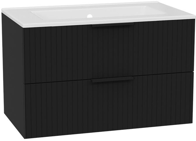 Sada korpus skříňky Excellent Tuto 2.0 MLEX.2172.800.BKBL, umyvadlo Excellent As CEEX.3617.800.WH, MLEX.2151.800.03.BK