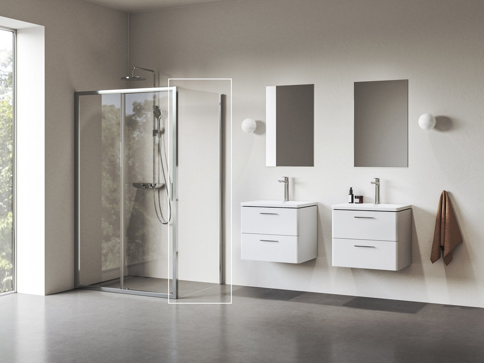 Ravak Blix II sprchová zástěna 90 cm hliník lesk/průhledné sklo 9BM70C00Z1