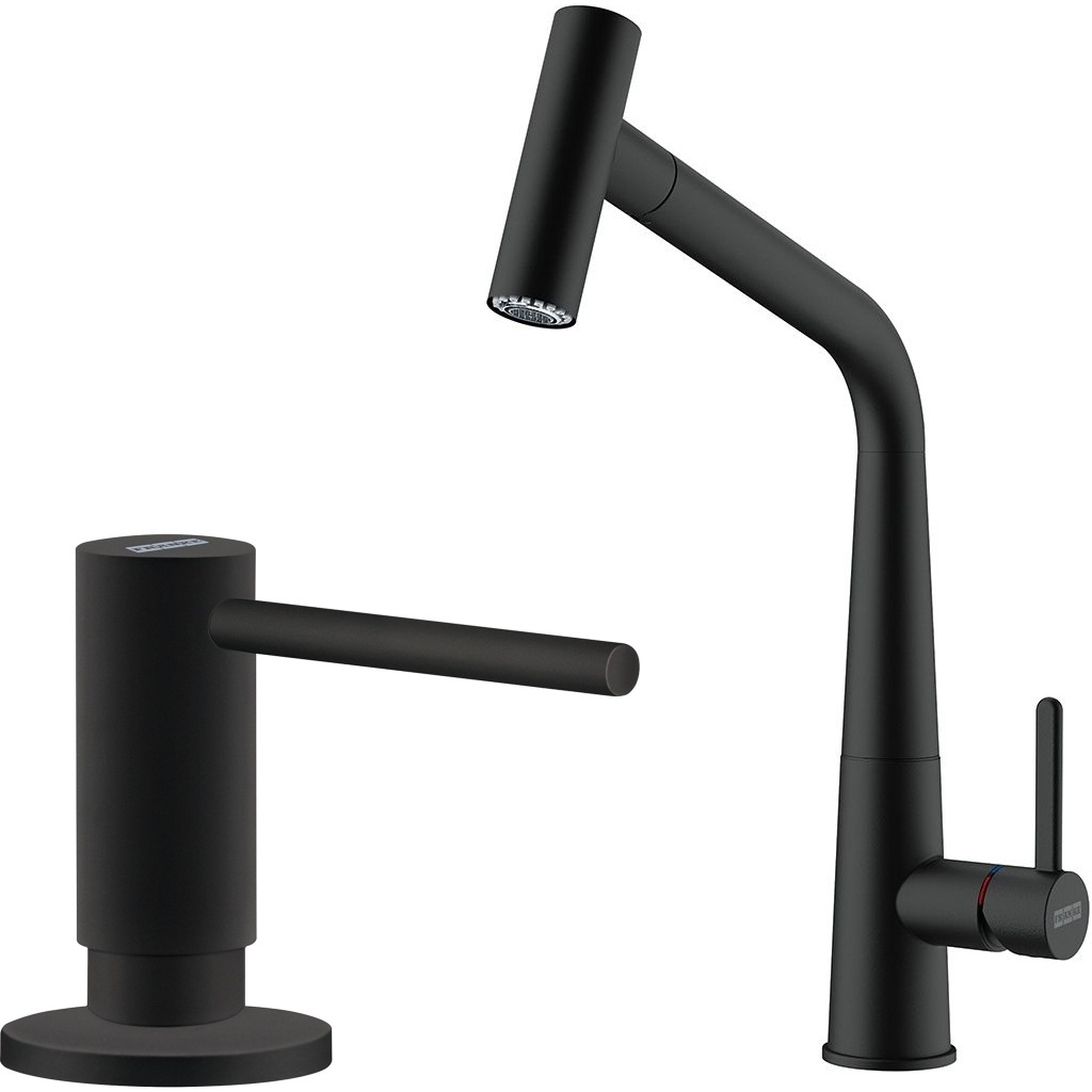 Sada kuchyňská baterie Franke Icon 115.0625.190, dávkovač tekutin Franke Active SM 119.0547.906