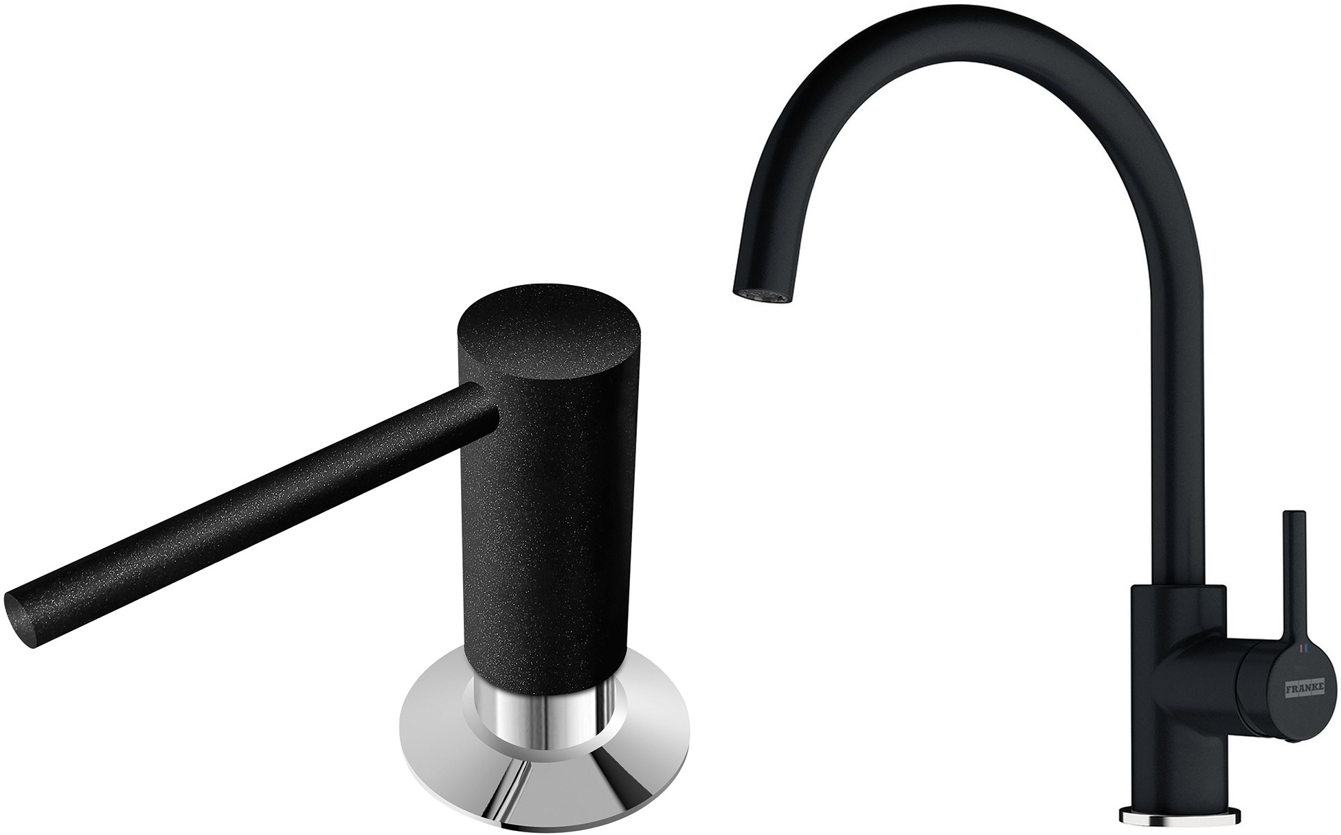 Sada kuchyňská baterie Franke Lina 115.0626.020, dávkovač tekutin Franke Comfort 119.0578.743