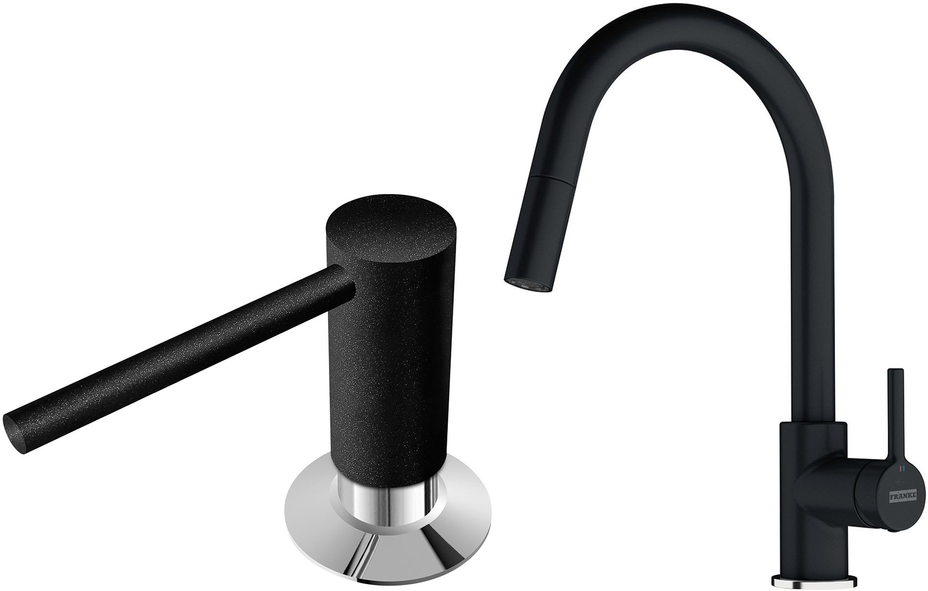 Sada kuchyňská baterie Franke Lina 115.0626.055, dávkovač tekutin Franke Comfort 119.0578.743