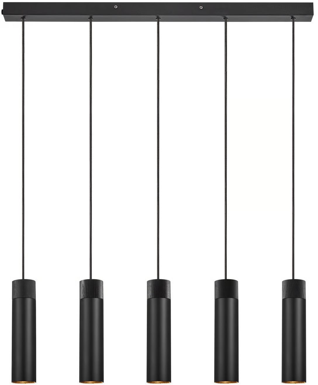 Nordlux Tilo závěsné svítidlo 5x15 W černá 2410483003