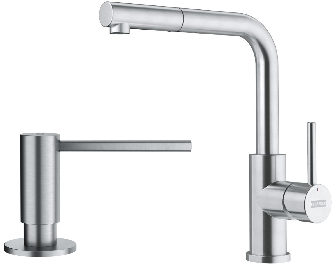Sada kuchyňská baterie Franke Smart Glenda 115.0706.986, dávkovač tekutin Franke Atlas 112.0717.084