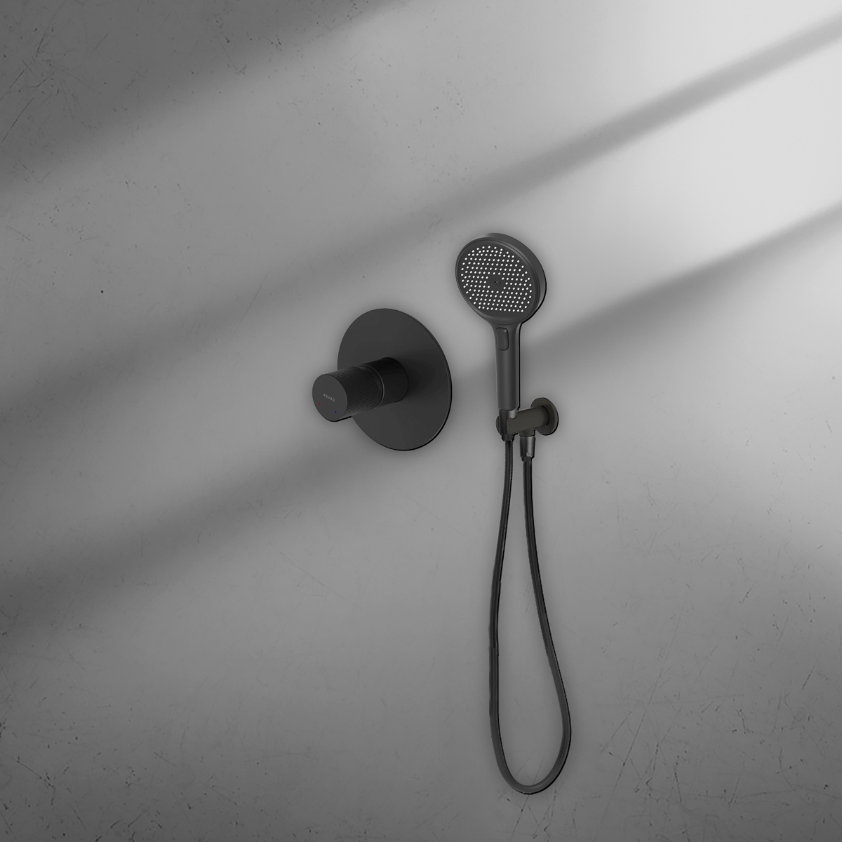 Sada sprchová baterie Ksuro 02 12001030, sprchová hlavice Ksuro One Click 16003030, 19002030, 37200300