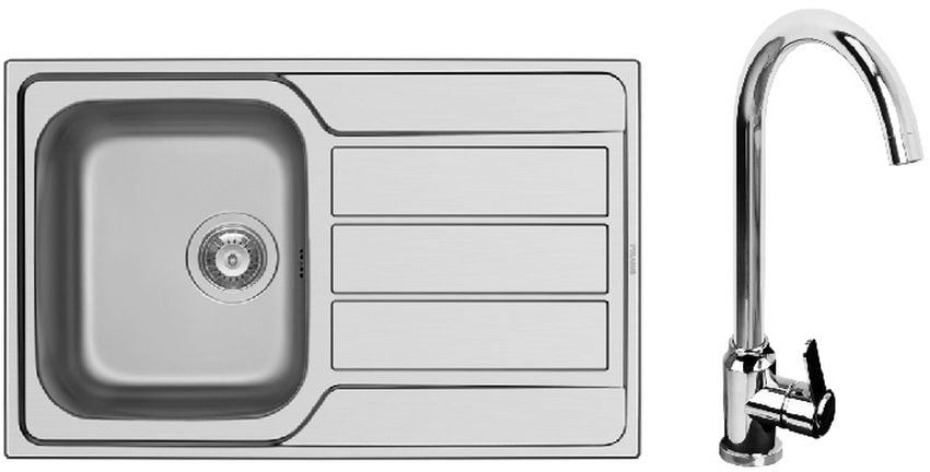 Pyramis Athena ocelový dřez ocel/chrom 100 178 701L