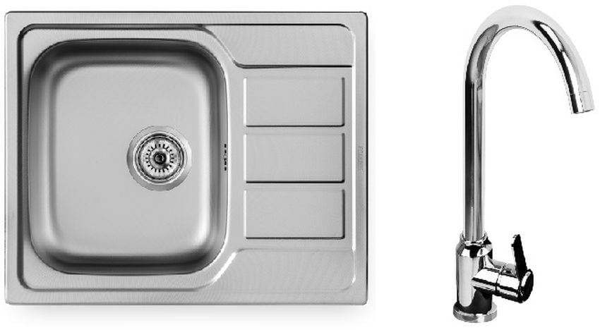 Pyramis Athena ocelový dřez ocel/chrom 100 187 701L