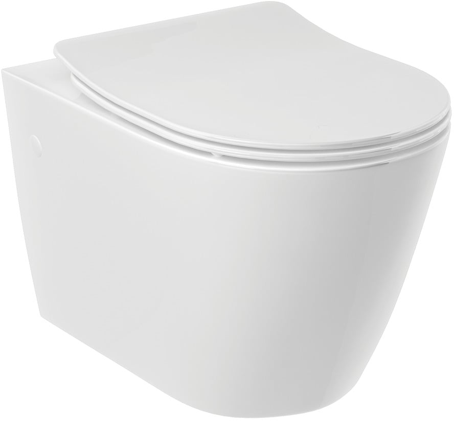 Kludi Resa R záchodová mísa závěsná bez splachovacího kruhu s vírovým splachováním bílá lesk 23WCW0243