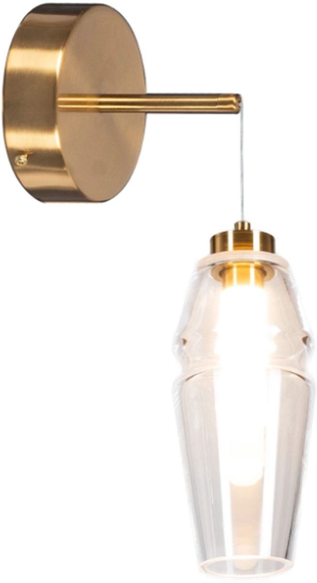 Altavola Design Opal nástěnné svítidlo 1x6 W průhledná-zlatá LA025/W_clear