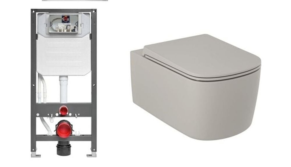 Sada WC mísa se sedátkem s pomalým sklápěním Kludi Resa S 27WCSETO2, podomítkový WC modul Kludi Unifix 79300