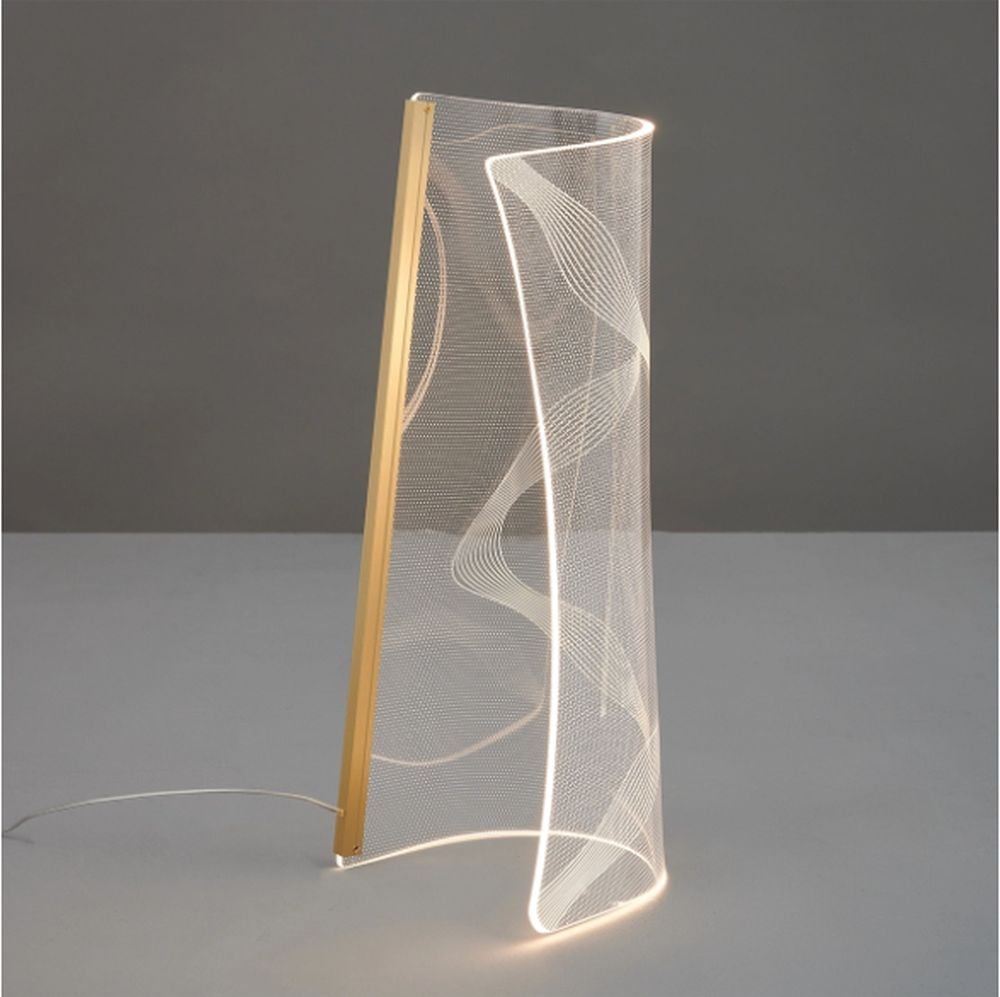 Altavola Design Cortina stolní lampa 1x12 W průhledná-zlatá LA103/T_43_gold