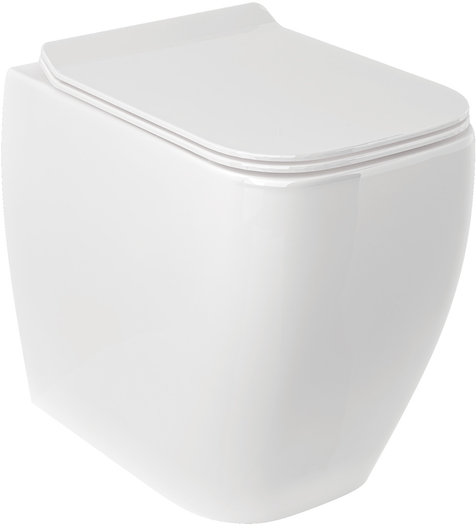 Kludi Resa C záchodová mísa stojícístativ bez splachovacího kruhu s vírovým splachováním bílá lesk 28WCB0443