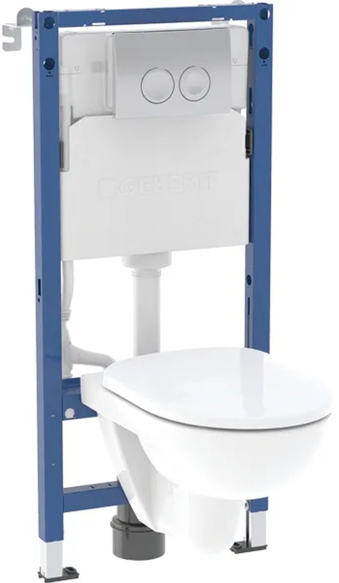 Geberit Duofix Basic wc souprava s mísou, sedátkem a tlačítkem 118.339.21.3