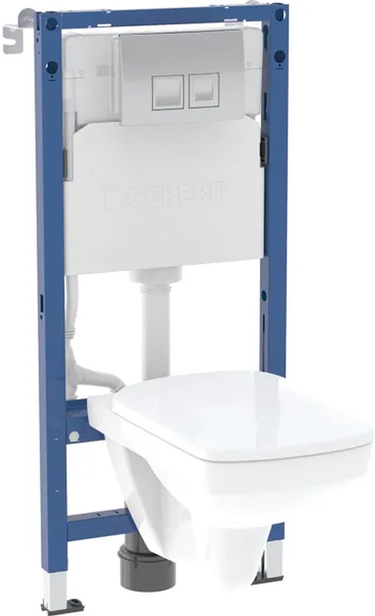 Geberit Duofix Basic wc souprava s mísou, sedátkem a tlačítkem 118.340.21.3