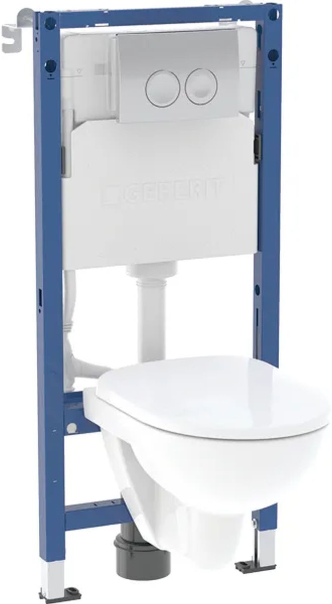 Geberit Duofix Basic wc souprava s mísou, sedátkem a tlačítkem 118.341.21.3