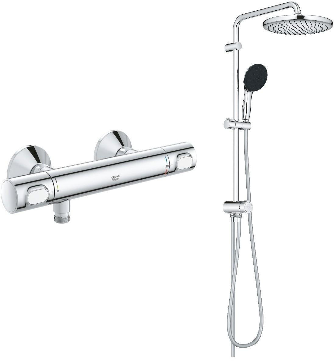 Sada sprchová sada Grohe Vitalio Start System 26680001, sprchová baterie Grohe Precision 34840000