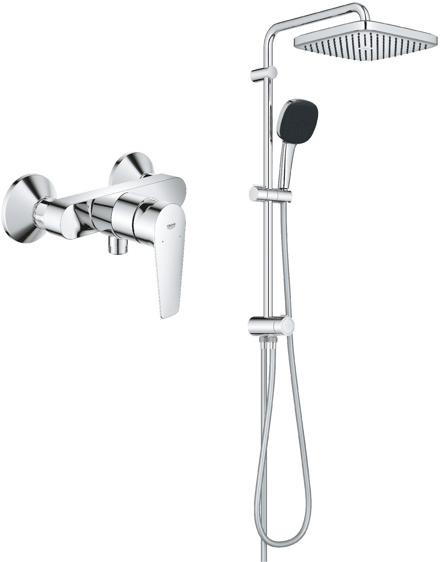 Sada sprchová sada Grohe Vitalio Comfort 26698001, sprchová baterie Grohe Start Edge 24197001