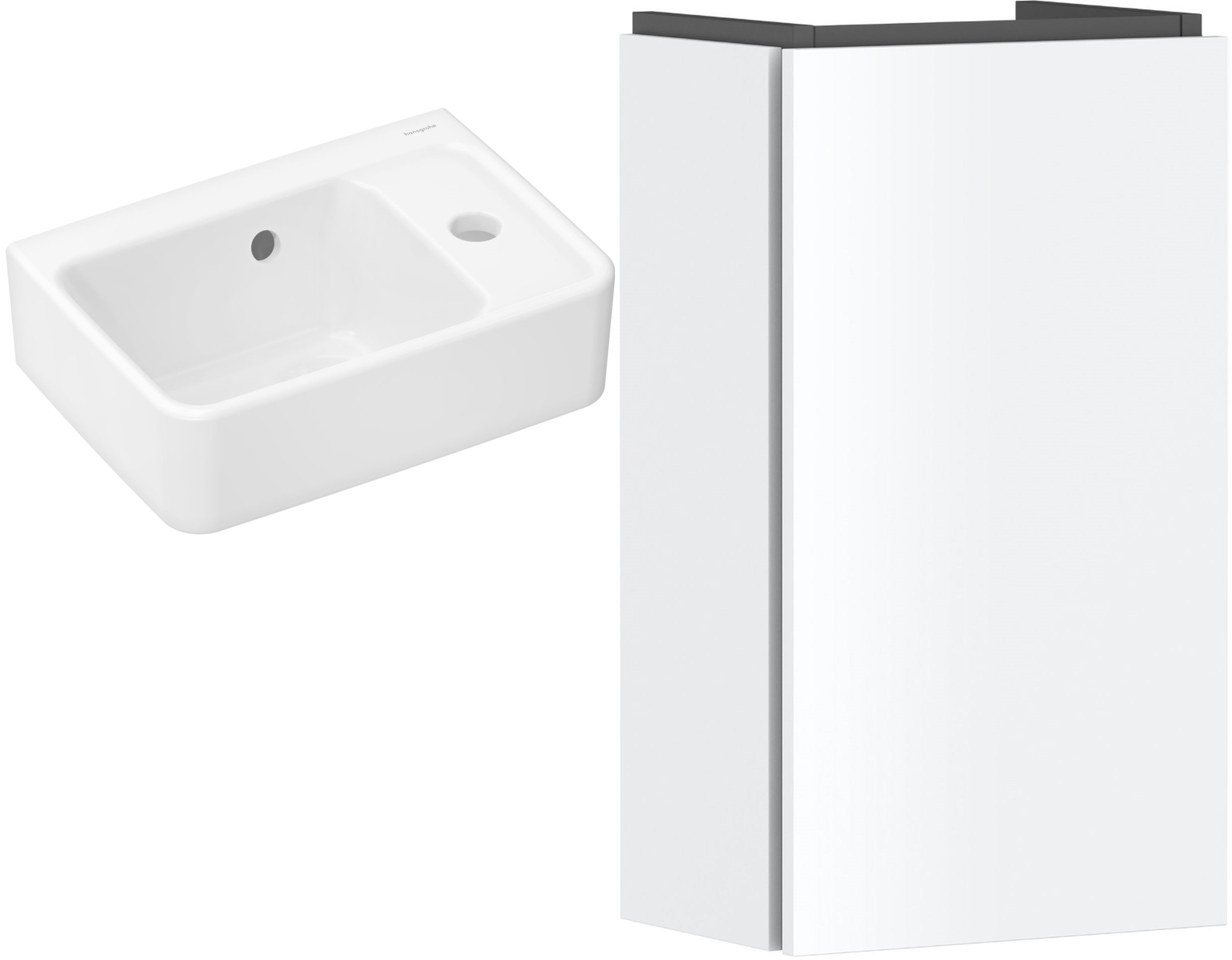 Sada skříňka Hansgrohe Xilesa E 54244700, umyvadlo Hansgrohe Xanuia Q 60129450