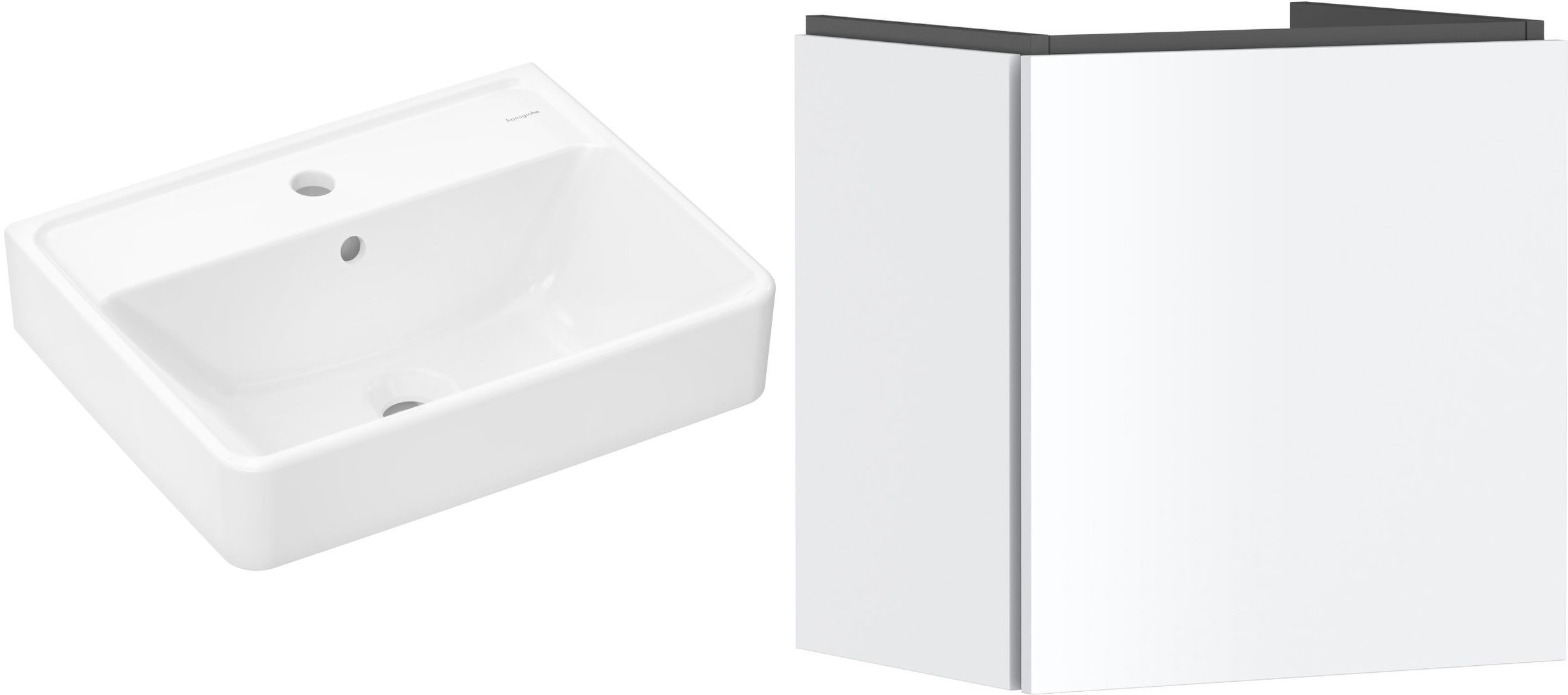 Sada skříňka Hansgrohe Xilesa E 54247700, umyvadlo Hansgrohe Xanuia Q 61008450
