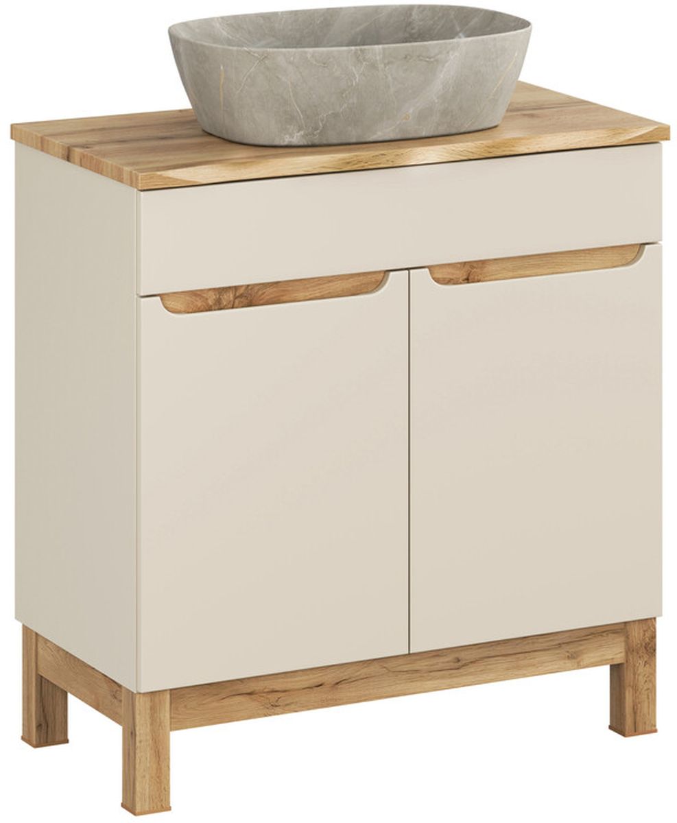 Sada skříňka Comad Bali Cashmere BALI CASHMERE 82-80-46-2D, umyvadlo Comad Anna UN-ANNA-MY1, NATURE WOTAN 89-80-46 M