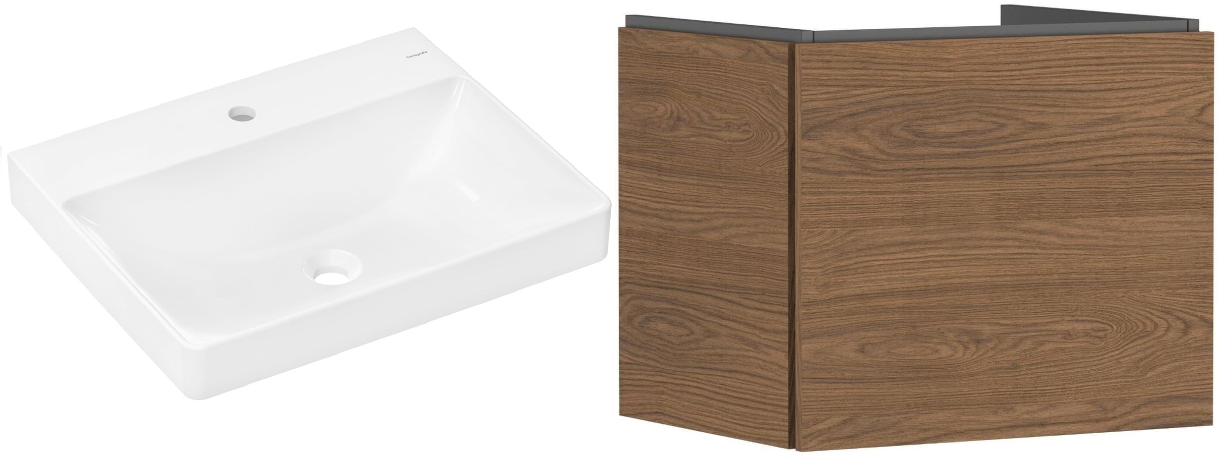 Sada skříňka Hansgrohe Xilesa E 54253550, umyvadlo Hansgrohe Xelu Q 60317450