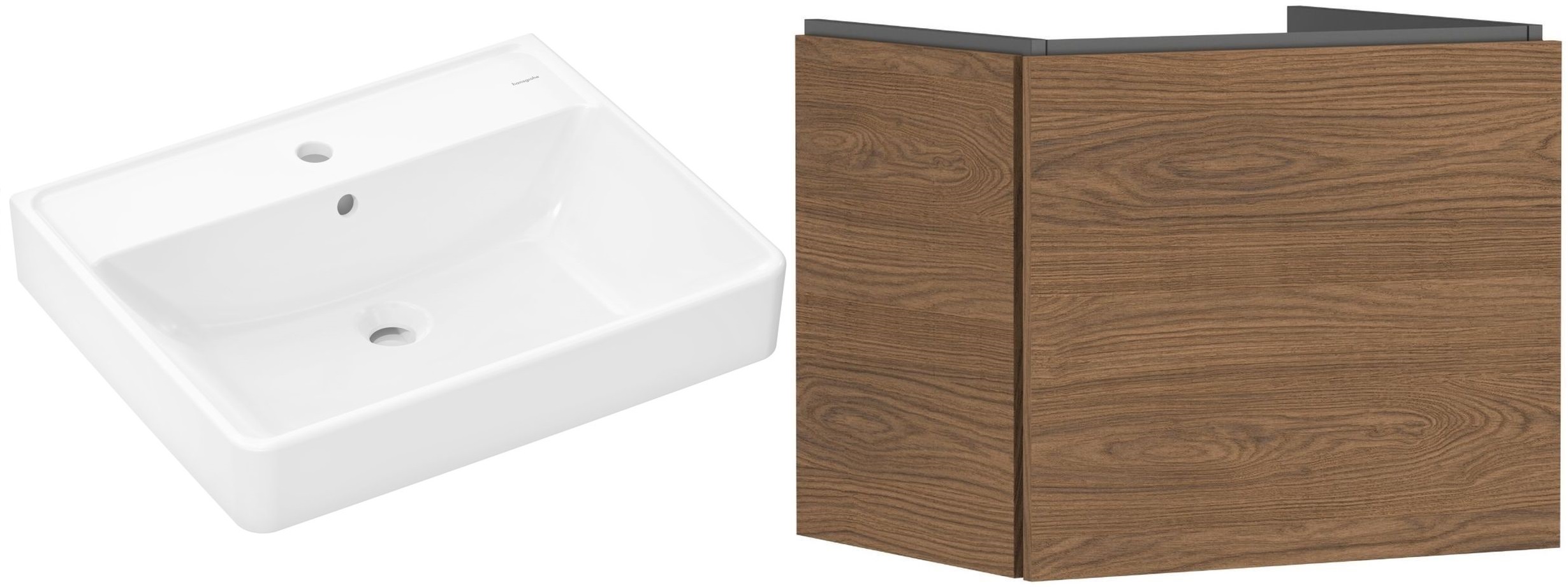 Sada skříňka Hansgrohe Xilesa E 54253550, umyvadlo Hansgrohe Xanuia Q 60133450