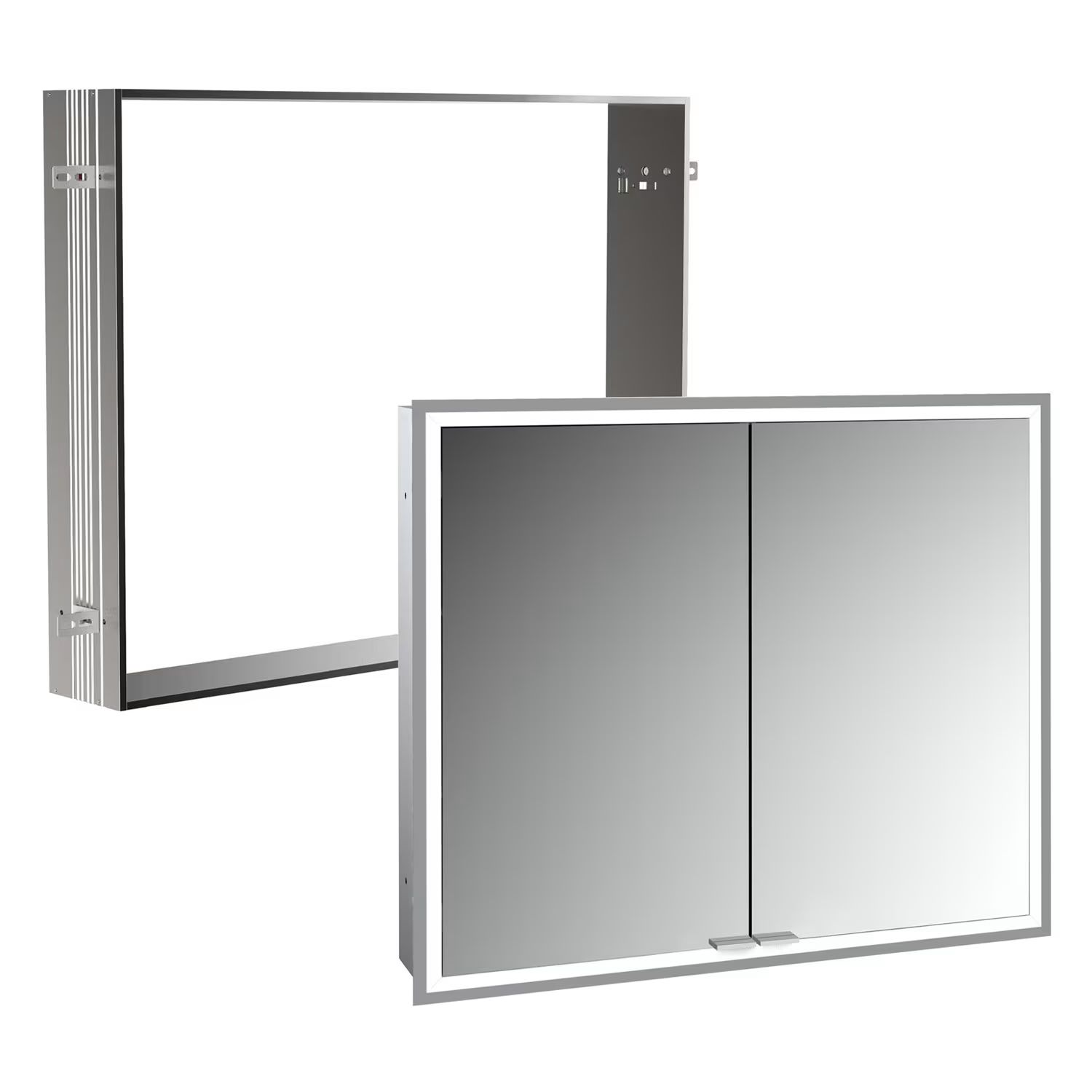 Sada skříňka Kronenbach Cube 2.0 KB100205CR, rám pro podomítkovou montáž zrcadla Kronenbach Cube 2.0 NU1000030NU