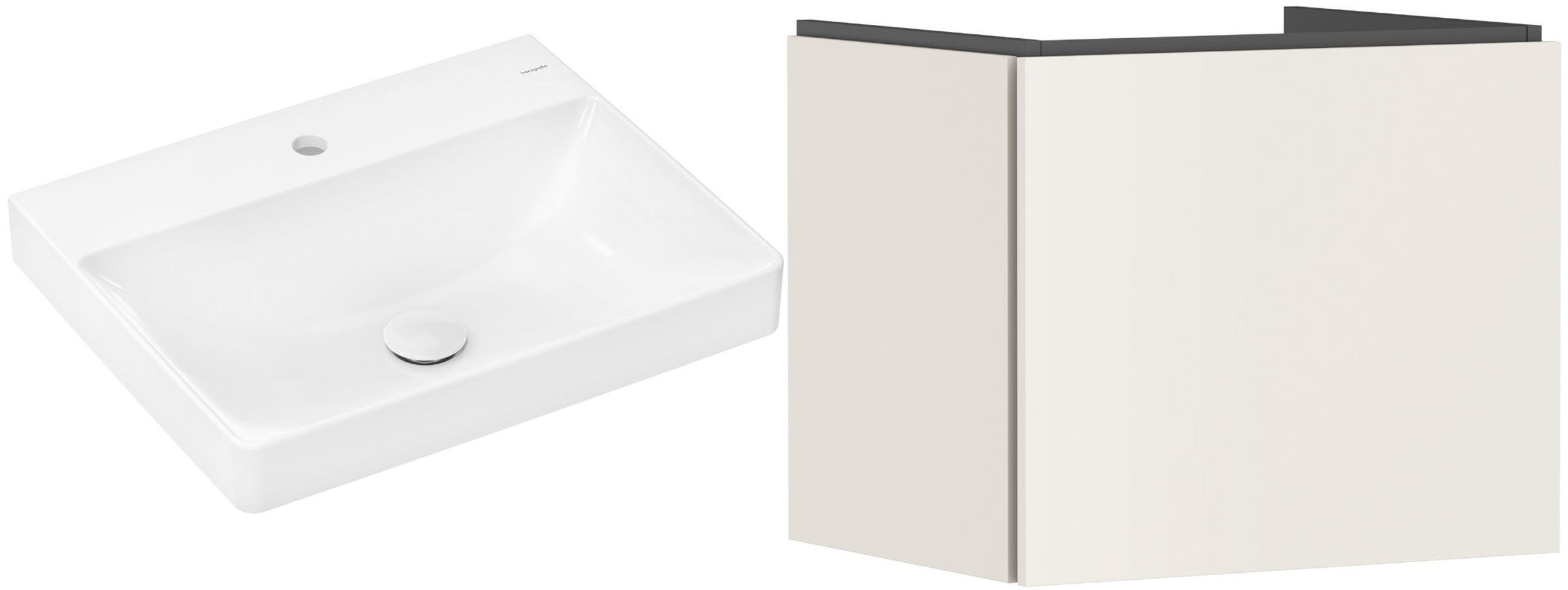 Sada skříňka Hansgrohe Xilesa E 54253780, umyvadlo Hansgrohe Xelu Q 61016450
