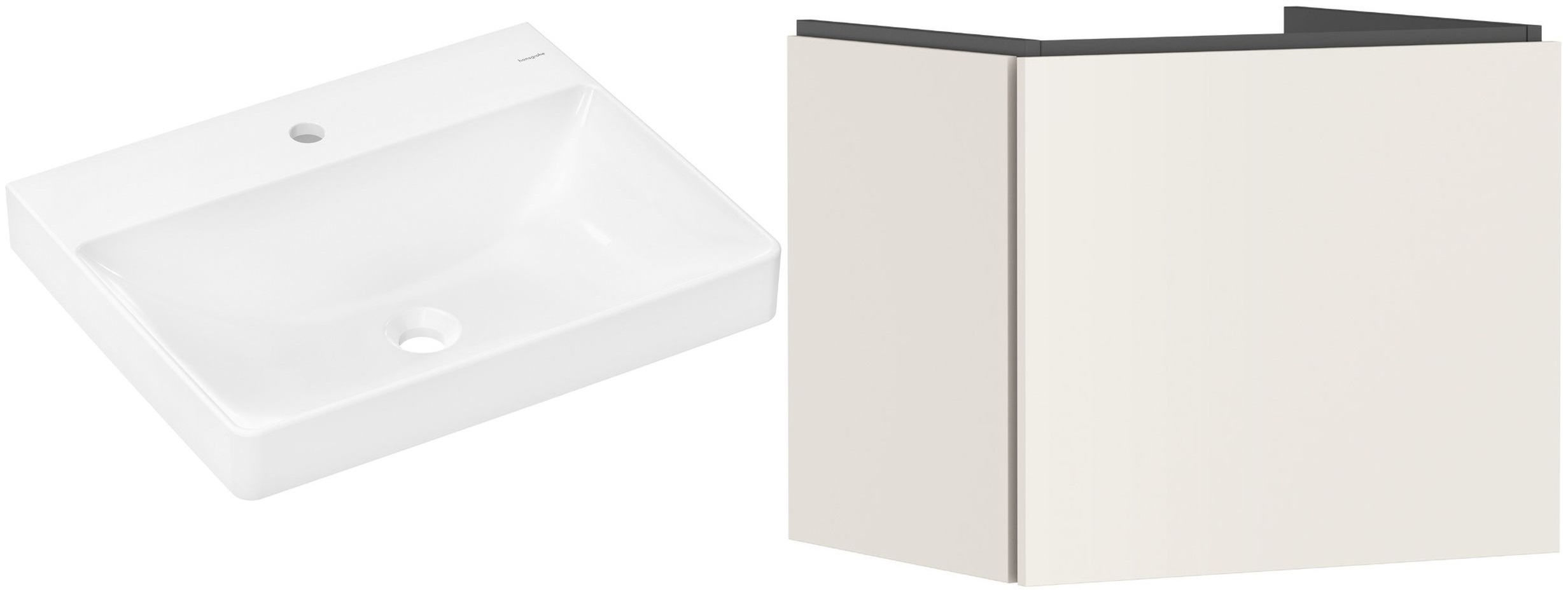 Sada skříňka Hansgrohe Xilesa E 54253780, umyvadlo Hansgrohe Xelu Q 60317450