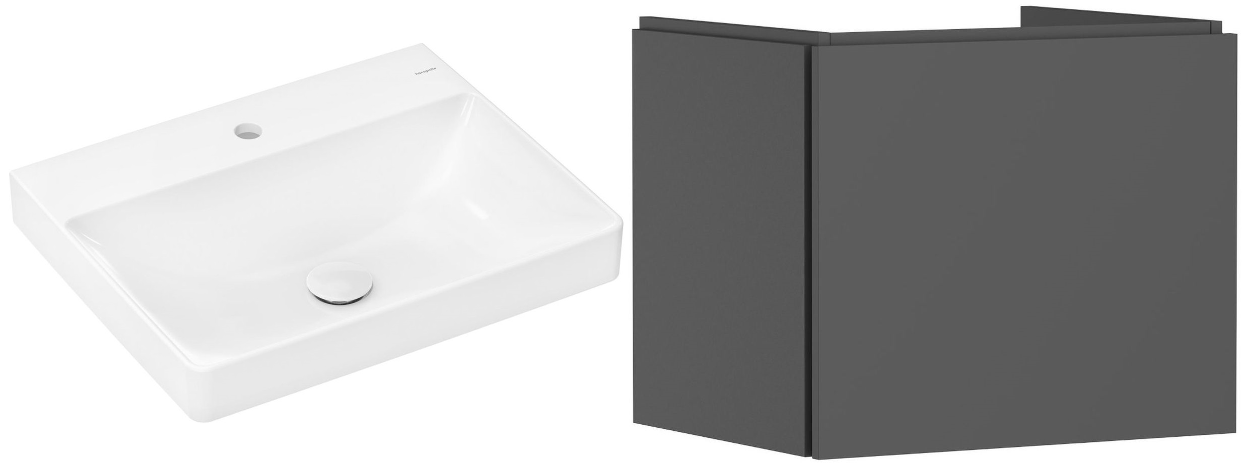 Sada skříňka Hansgrohe Xilesa E 54253760, umyvadlo Hansgrohe Xelu Q 61016450