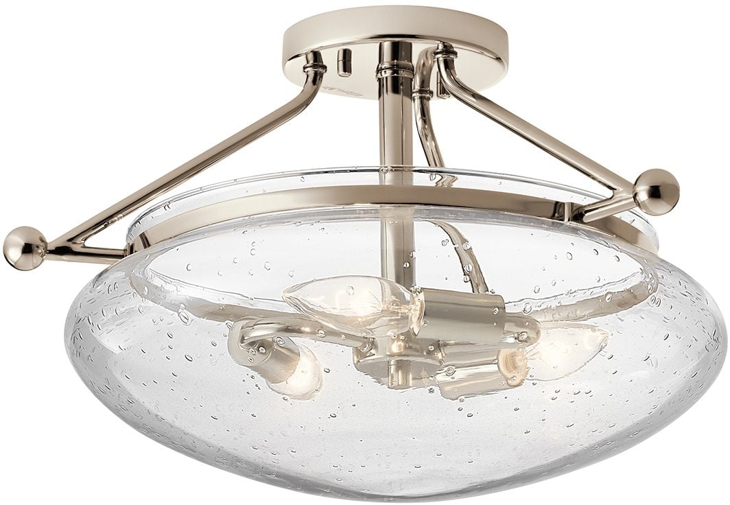 Quintiesse Belle stropní světlo 3x40 W nikl QN-BELLE-SF-PN