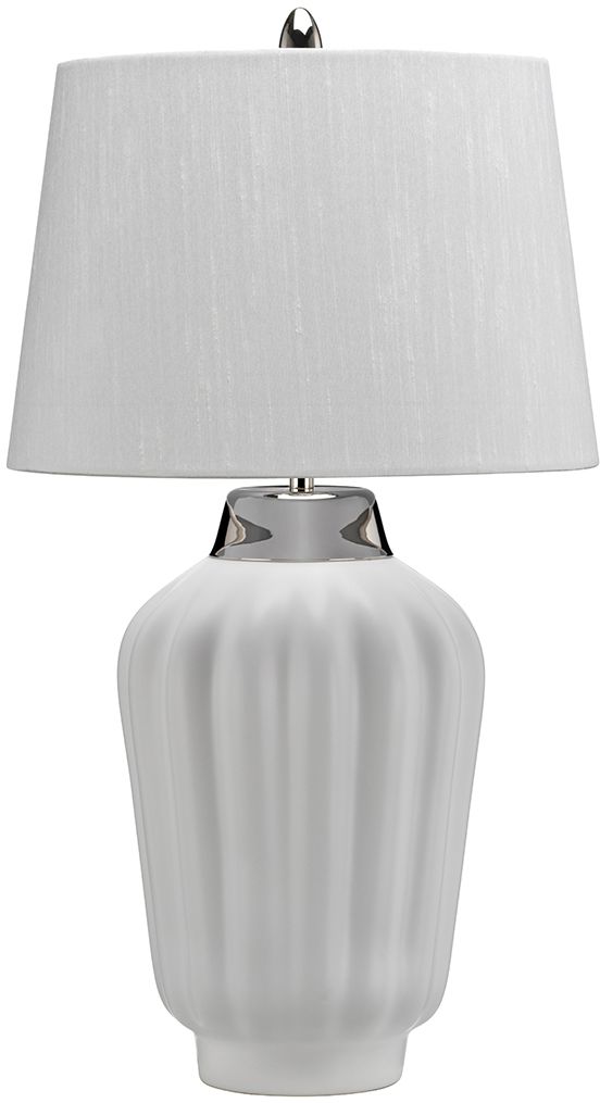 Quintiesse Bexley stolní lampa 1x60 W bílá-nikl QN-BEXLEY-TL-WPN