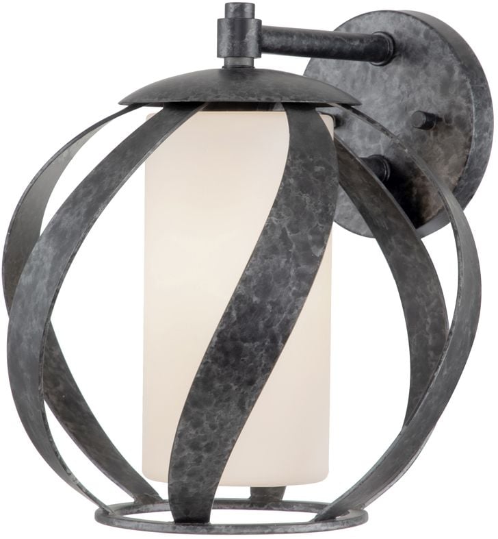 Quintiesse Blacksmith nástěnné svítidlo 1x60 W černá-opálová QN-BLACKSMITH1-OBK